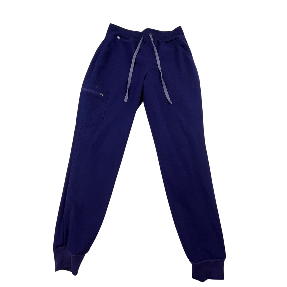 FIGS Zamora High Waisted Jogger Scrub Pants Navy Blue Medium W22SW2012